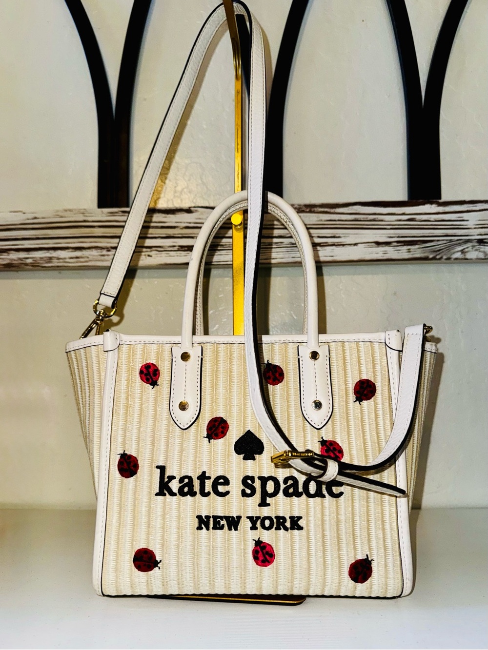 Kate Spade Ladybug Ella Dottie Top Handle Tote Bag KA637 - EUC ($399 MSRP) - Picture 3 of 14